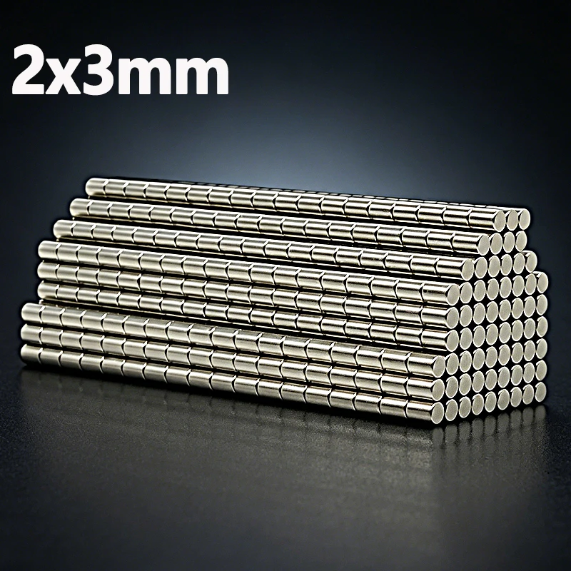 2x3mm Magnet N35 NdfeB Permanent Magnetic Imanes 2*3mm Accessory 50-2000pcs Mini Small Round Shape Neodymium Magnet Craft Diy