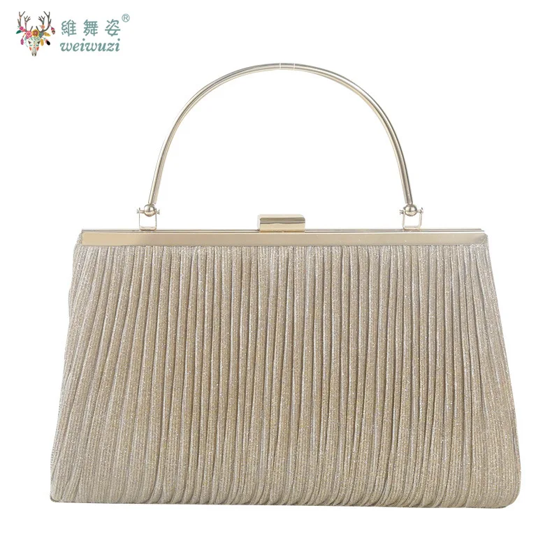 موضة جديدة بسيطة المرأة الكلاسيكية مطوي مساء حقيبة يد تألق حفلة حقيبة كروسبودي حقيبة يد الزفاف حقيبة مربعة صغيرة