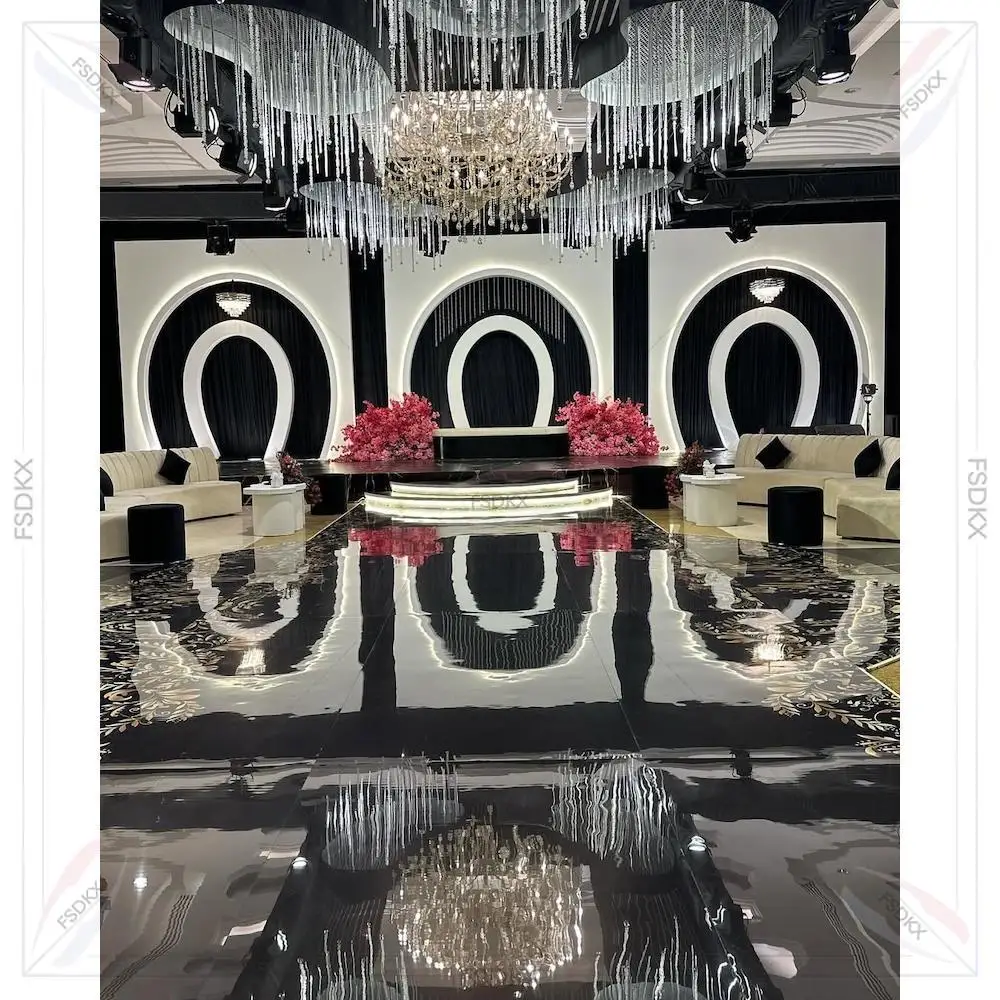 

New Design Events Used White Pvc Wedding Decoration Backdrop Stage for Parties
