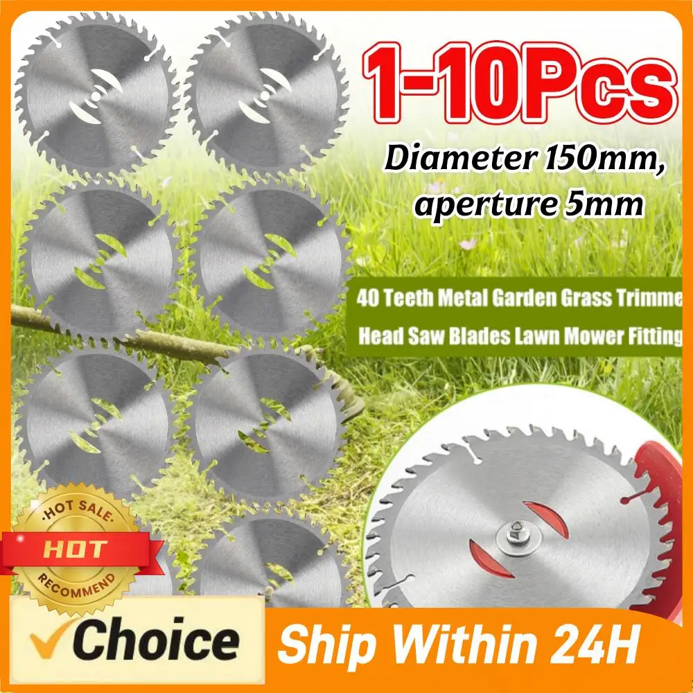 1-10X Weeder Saw Blades Metal Garden Grass Trimmer Head Saw Blades Lawn Mower Fittings 40Teeth For Garden Power Tool Accessories
