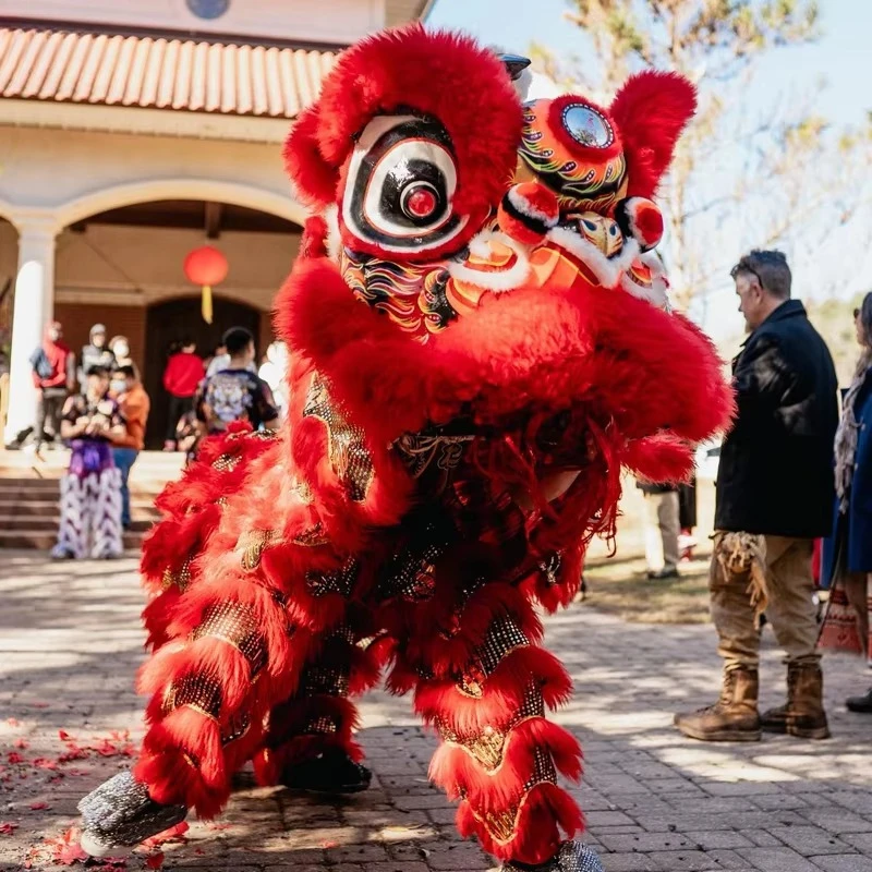 Popular festival traditional adult wool lion dance folk props