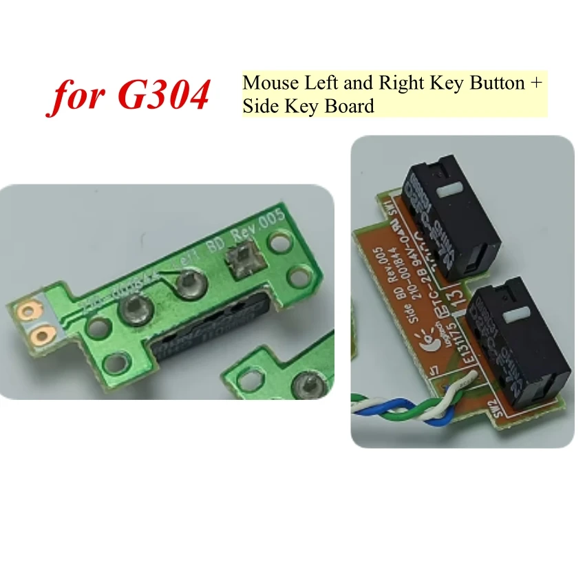 1 Set Mouse Left and Right Key Button + Side Key Board for G304 Repair Replacement Accessories