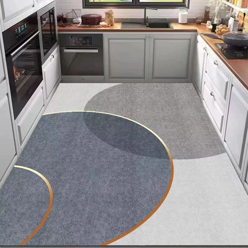 Vintage American Kitchen Runner Rug Non-Slip Oil-Resistant Wipeable Carpet Home Stain-Proof PVC Leather Entrance Floor Mat Tapis
