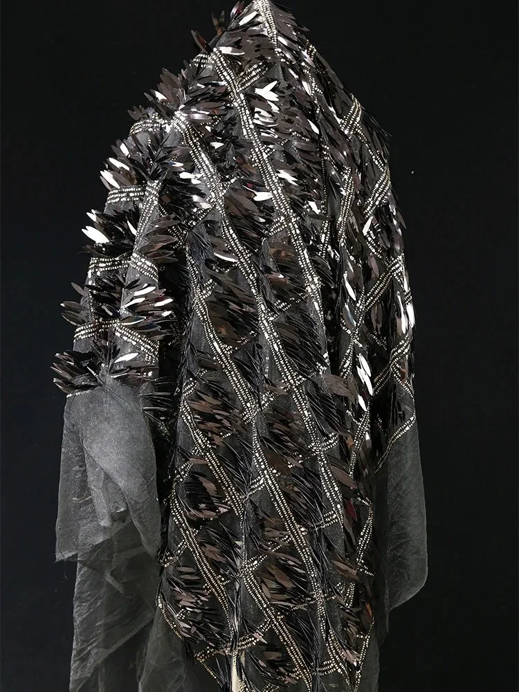 black-sequin-tassel-fabric-for-dress-performance-costume-designer-decoration-fabric-for-by-the-yard-diy-cloth-per-meters