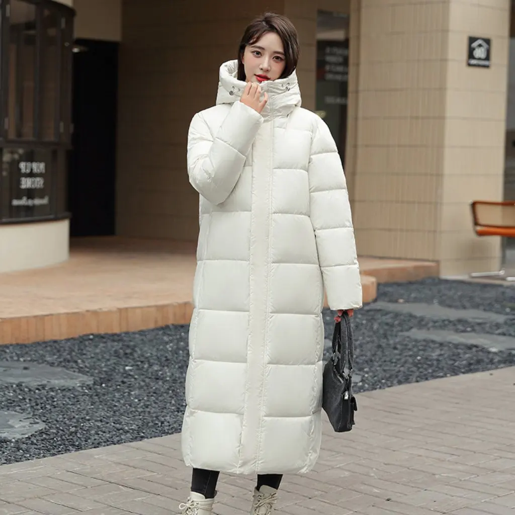 Manteau épais mi-long rembourré en coton pour femmes, manteau à pain au dessus du genou de Style coréen, vêtements d'extérieur d'hiver pour étudiants