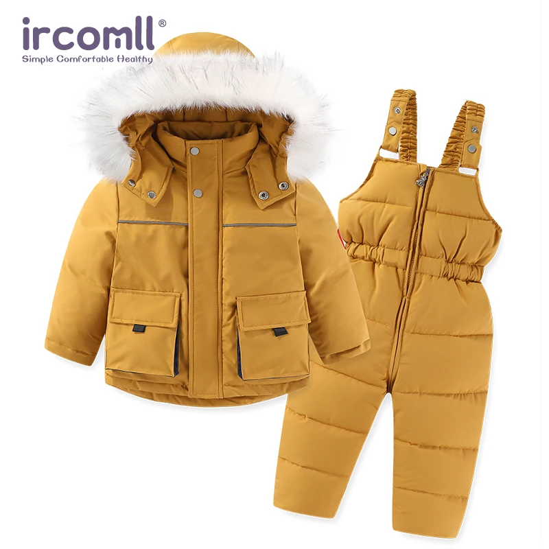 Ircomll Baby Boys Girls Heavyweight 2 PCS Skisuit Snowsuit  Ski Jacket and Snowbib Overalls+Jacket Baby Child Toddler Outerwear