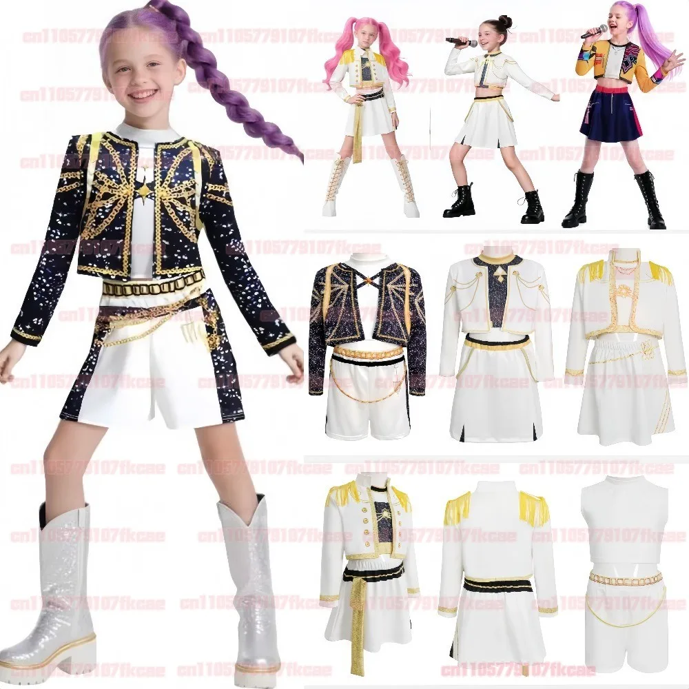 Filles Rumi Zoey Mira impression fête habiller Costume enfants Super étoile chanteur danseur Halloween jeu de rôle Cosplay tenue enfants