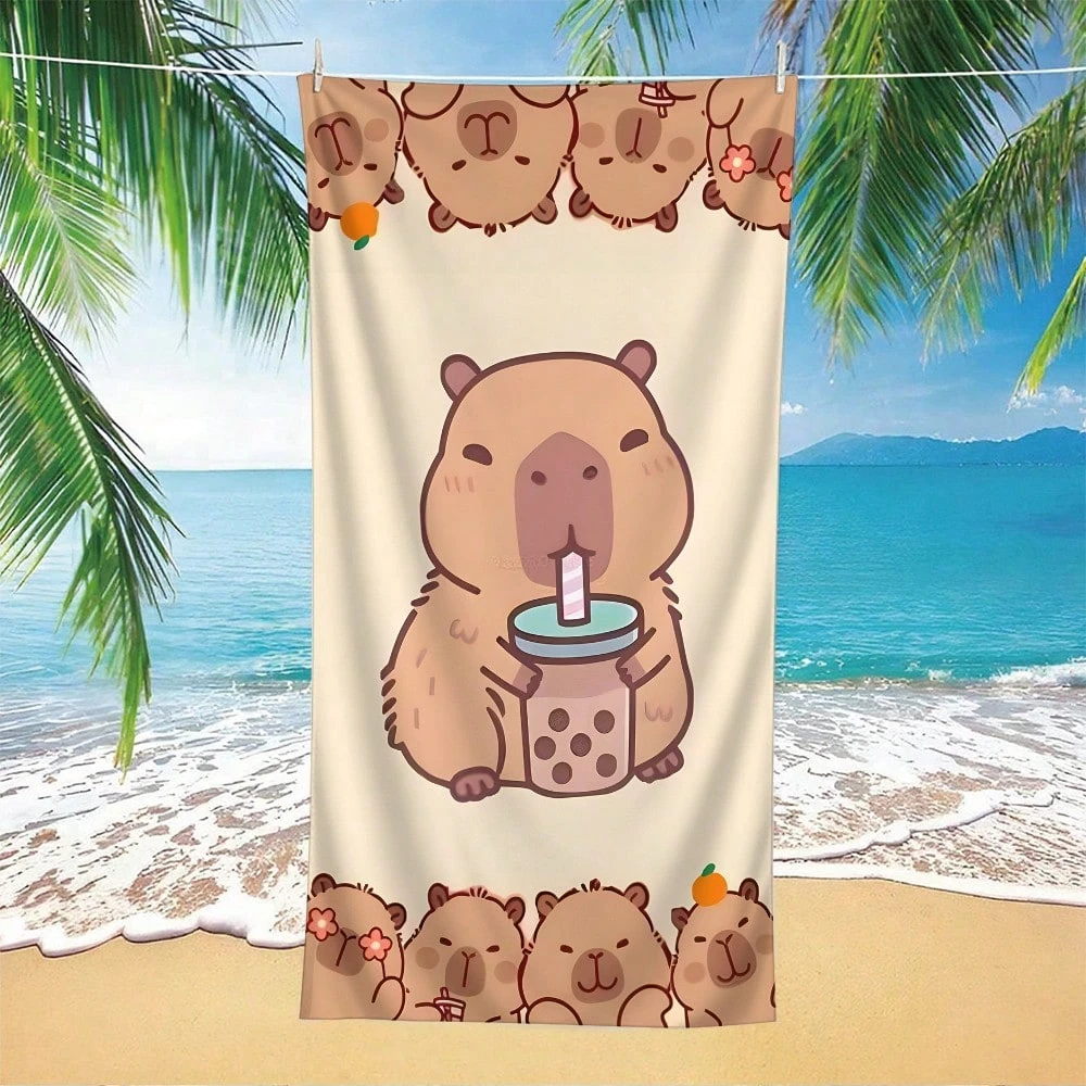 Sweet Capibara Beach Towel Qui - Towel Small Sport 评论和价格