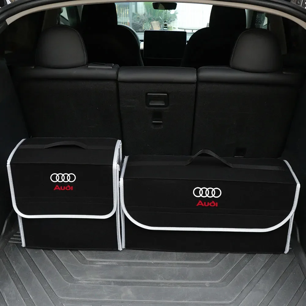 Car Trunk Storage Bag Organizer Sundries Stowing Tidying Box For Audi A7 A8 A3 A4 A5 A6 TT Q3 Q5 Q7 A1 B5 B6 B7 B8 B9 8P C6 C5