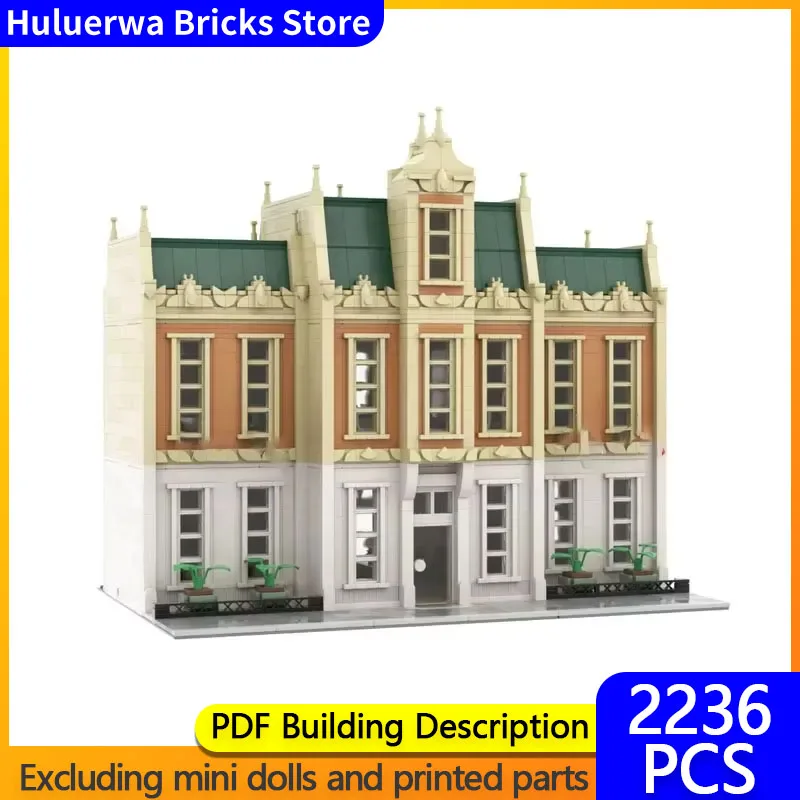 Popular Street View Model MOC Building Bricks Diplomatic Office Modular Technology Gifts Holiday Assemble Children Toys Suit