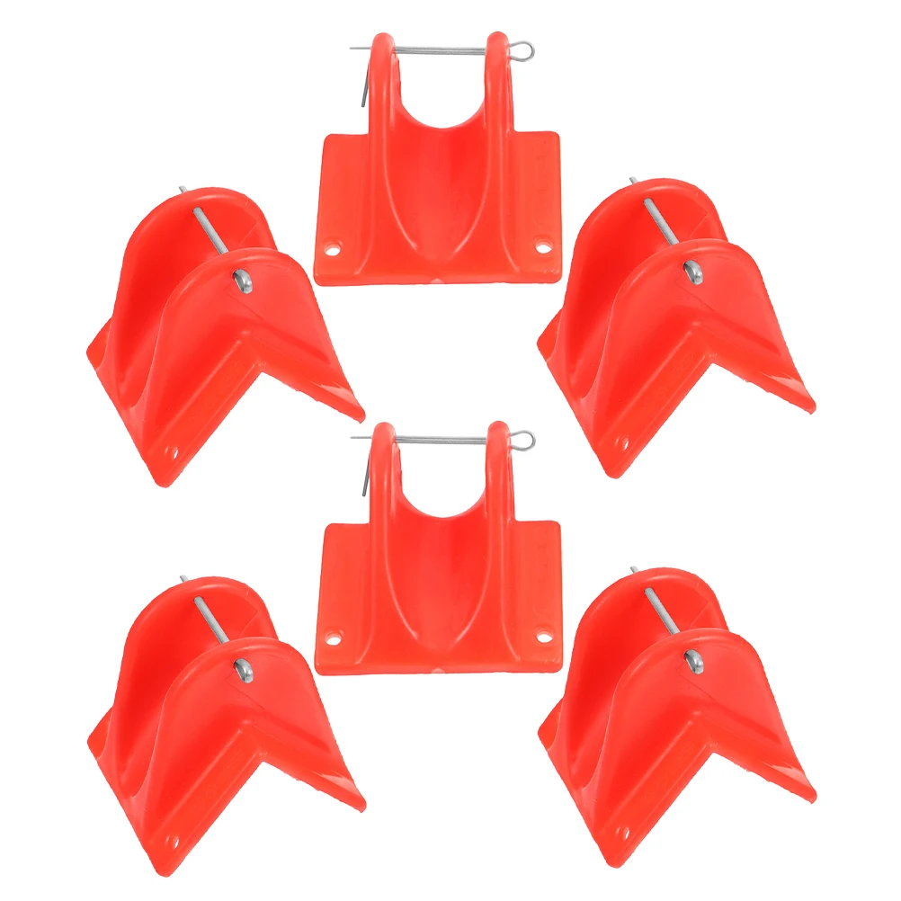 

6pcs Climbing Protector Lightweight Red Plastic Edge Downhill Rope Mountaineering Rappelling Outdoor Durable