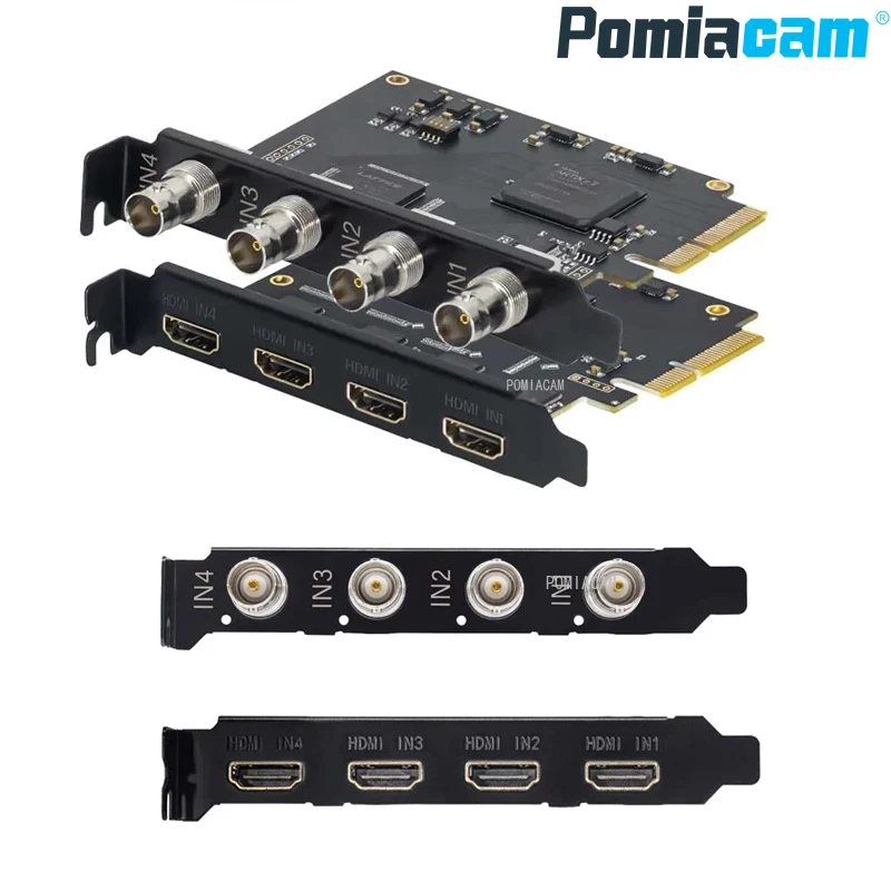 

4-канальная карта захвата PCIe HDMI 1080P60 с поддержкой нескольких устройств для записи и прямой трансляции на Windows и Linux