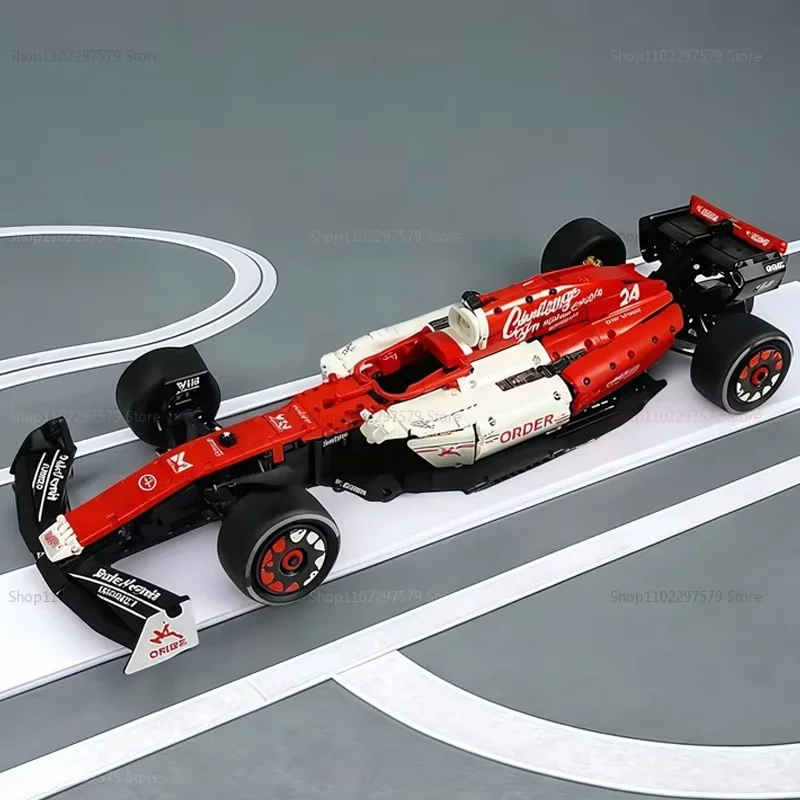 Red 1:8 Race Car Building Set 1700+PCS MOC DIY Car Model Kits Collectible Racing Toy Birthday Gifts For Kids And Car Enthusiasts