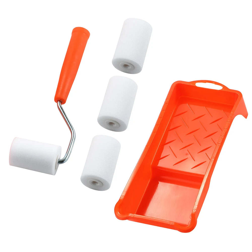 2Inch Small Paint Roller Kit High-Density Foam Paint Roller Paint Tray Liner For Wall Painting Tools
