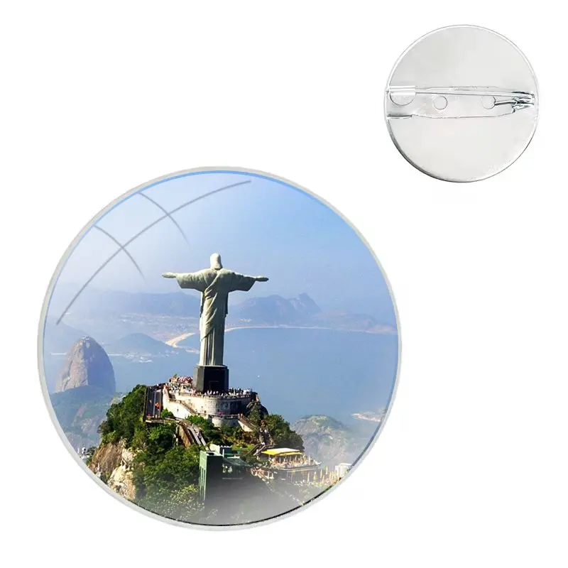 Pins Badge Metal Brooches For Clothes Backpack Decoration gift Cristo Redentor Jesus Christ