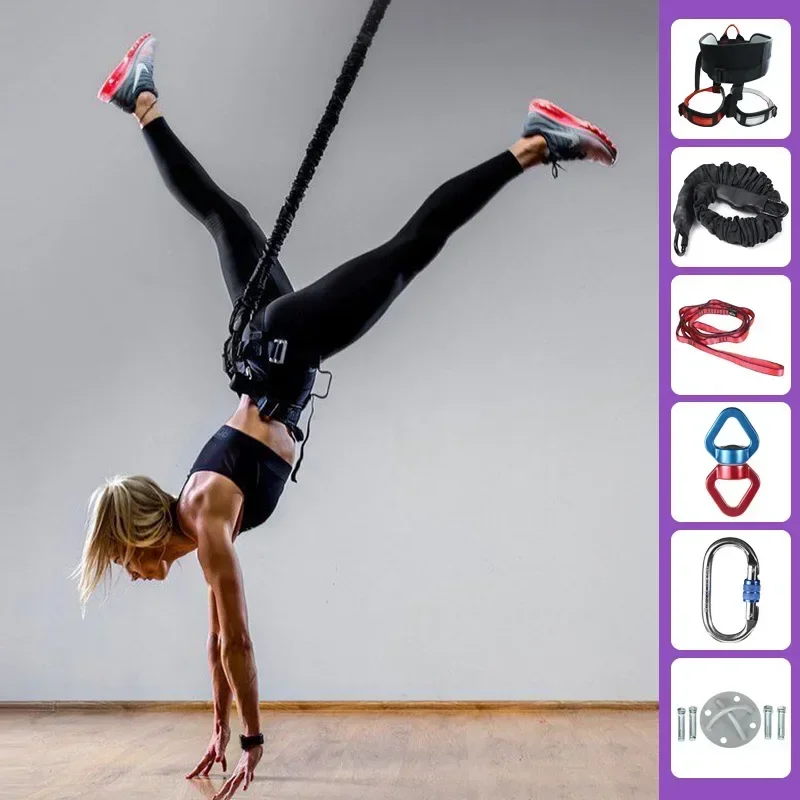 5D Indoor Aerial Yoga Elastic Rope Bungee Jumping Belt Suspended Flying Dance Yoga Special Vitality Belt