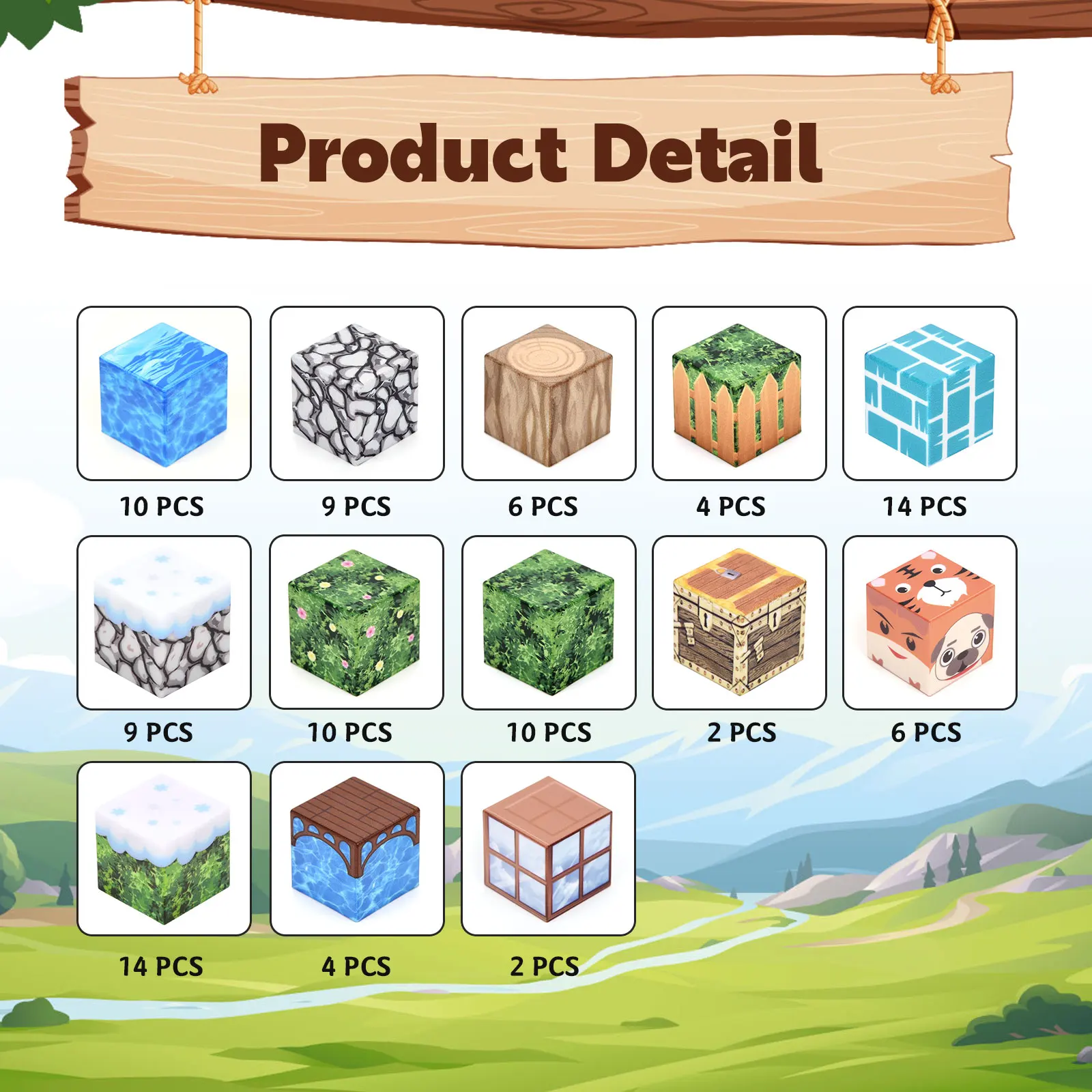 100 قطعة مخصصة 2025 اللبنات المغناطيسية. ألوان نابضة بالحياة، بناء حر، تعزز مهارات الجذعية واللعب. هدية مثالية للعطلات.