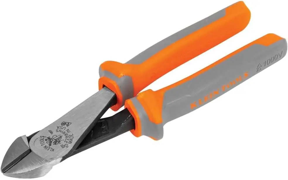 

1000V Insulated Diagonal Cutter Pliers, High Leverage Design, Induction Hardened Knives, 8-Inch