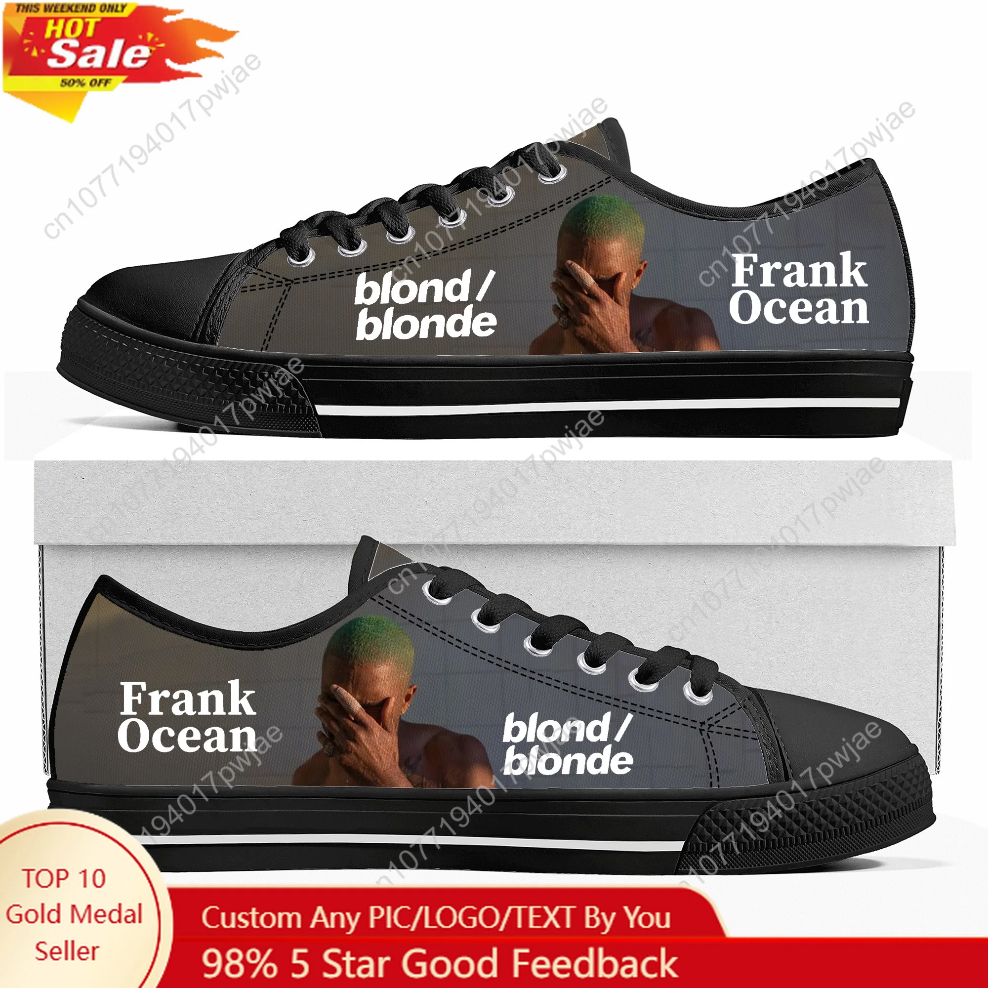 

F-Frank O-Ocean Hip hop Singer Low Top Lightweight Sneakers Mens Womens Teenager High quality Canvas Sneaker Travel Casual Shoes