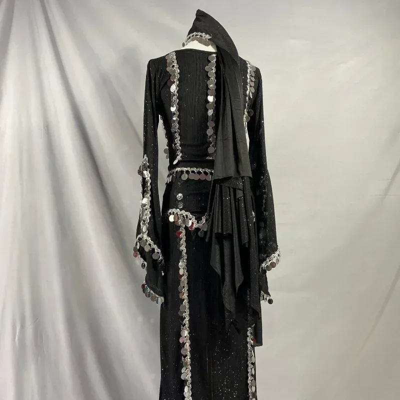 Belly Dance Costume Set for Women Custom Belly Dance Major Performance Competition Dress Adult Oriental Dance Sequins Robes