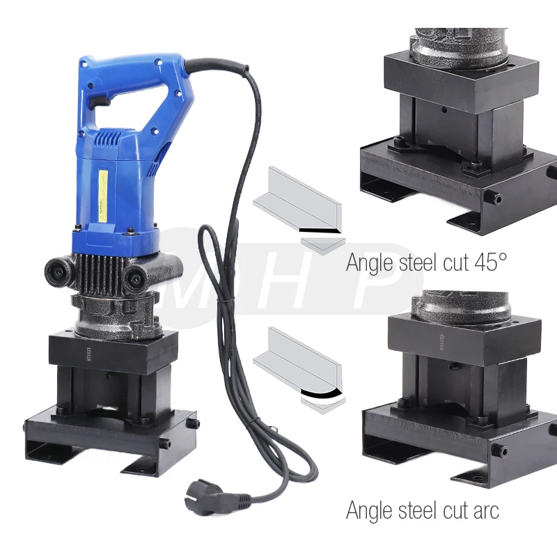 Hydraulic angle steel cutting and chamfering machine Electric angle steel cutting machine JL-60, cutting arcs and 45°