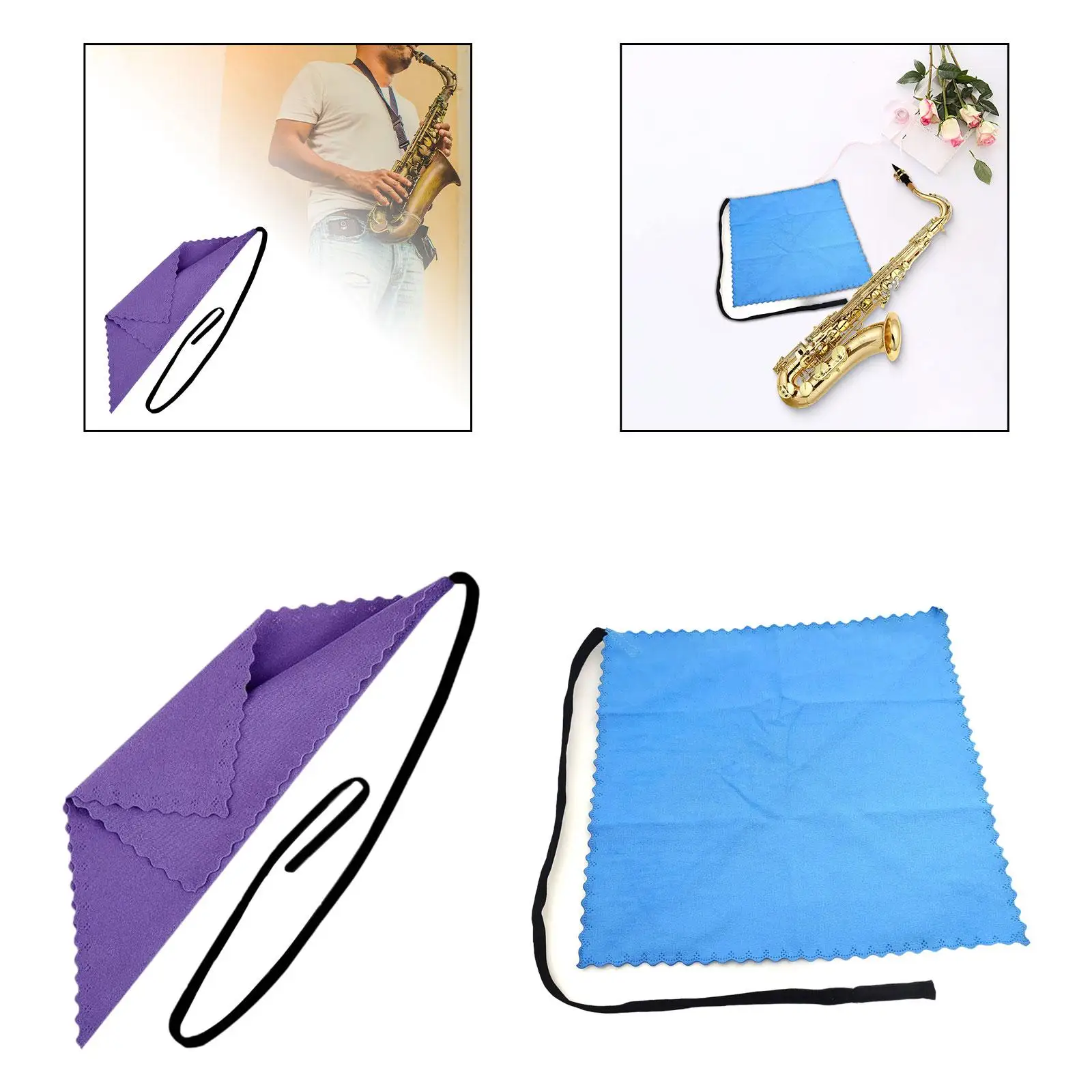 Premium Velvet Cleaning Cloth for Clarinet and Saxophone Tube Reusable Instrument Swab for Piccolo Flute Maintenance Kit