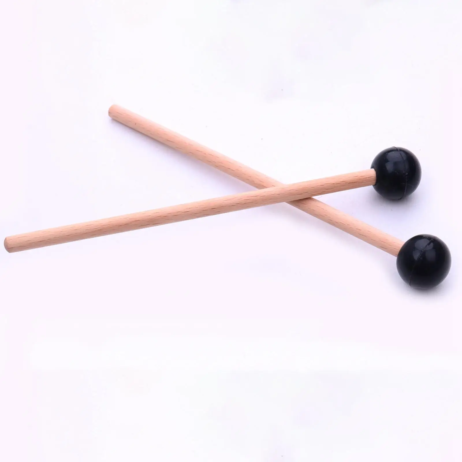Baquetas de madera maciza para percusión, mazos de Marimba de goma con mango de madera
