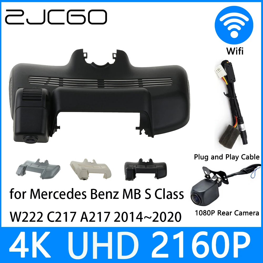 

ZJCGO Dash Cam 4K UHD 2160P Car Video Recorder DVR Night Vision for Mercedes Benz MB S Class W222 C217 A217 2014~2020