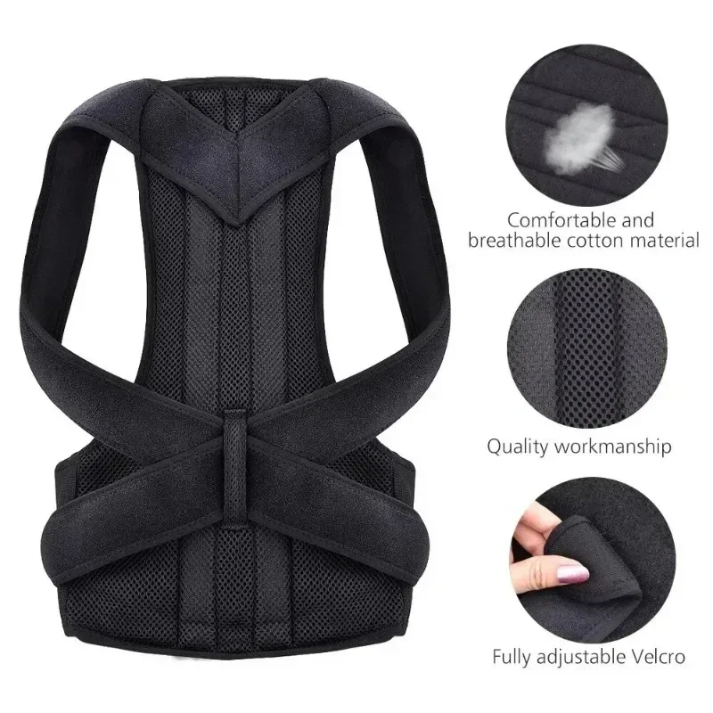 

Adjustable Back Posture Corrector With Breathable Shoulder Straps And Waist Belt For Boys And Girls To Relieve Back Strain