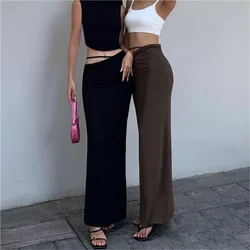 Harajuku long skirts for woman vintage pencil skirt korean fashion streetwear maxi skirt asymmetrical japanese y2k skirt black