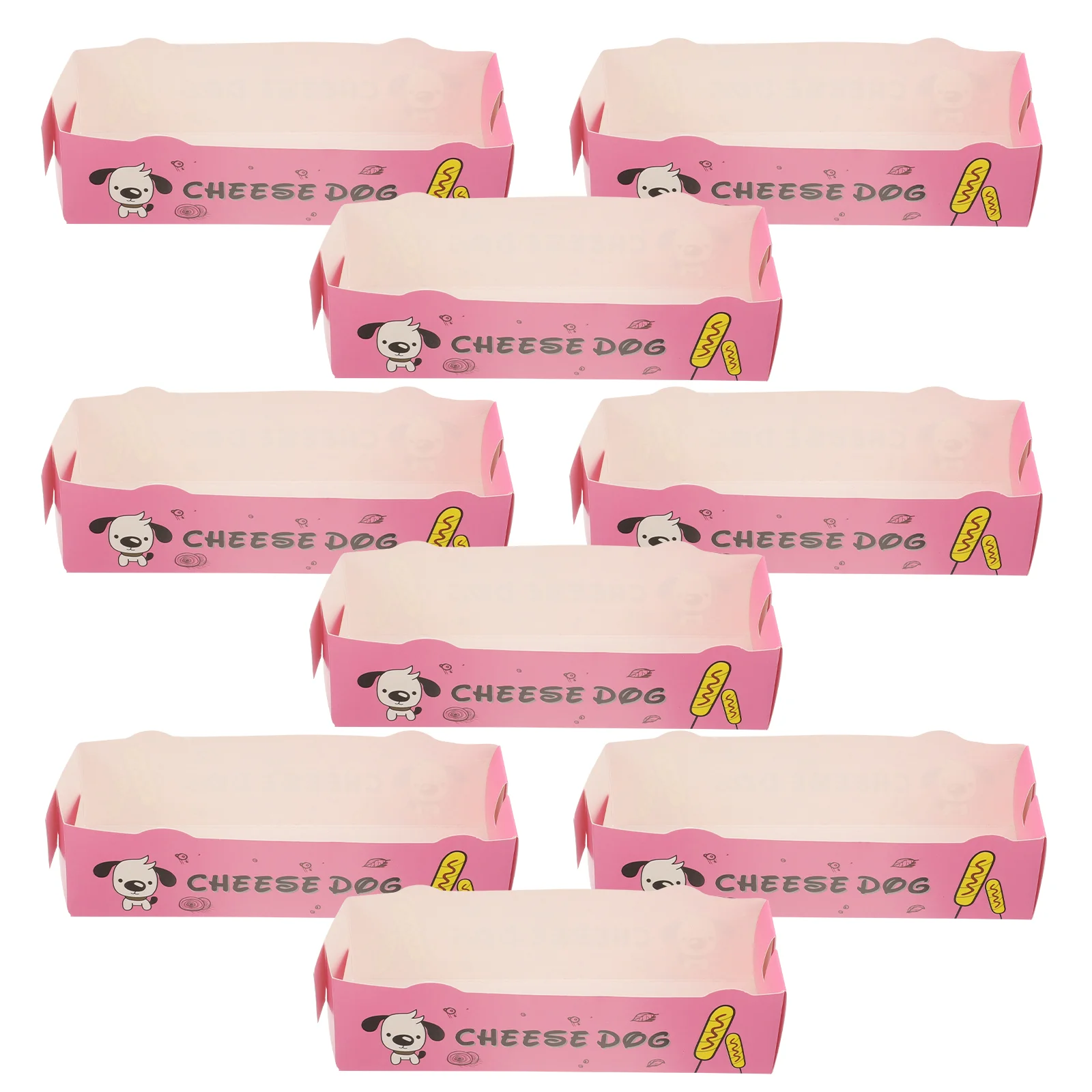 100 Pcs Hot Dog Box Snack Wrapping Container Wrappers Paper Dogs Tray Cardboard Trays Containers Sausage Food Holder