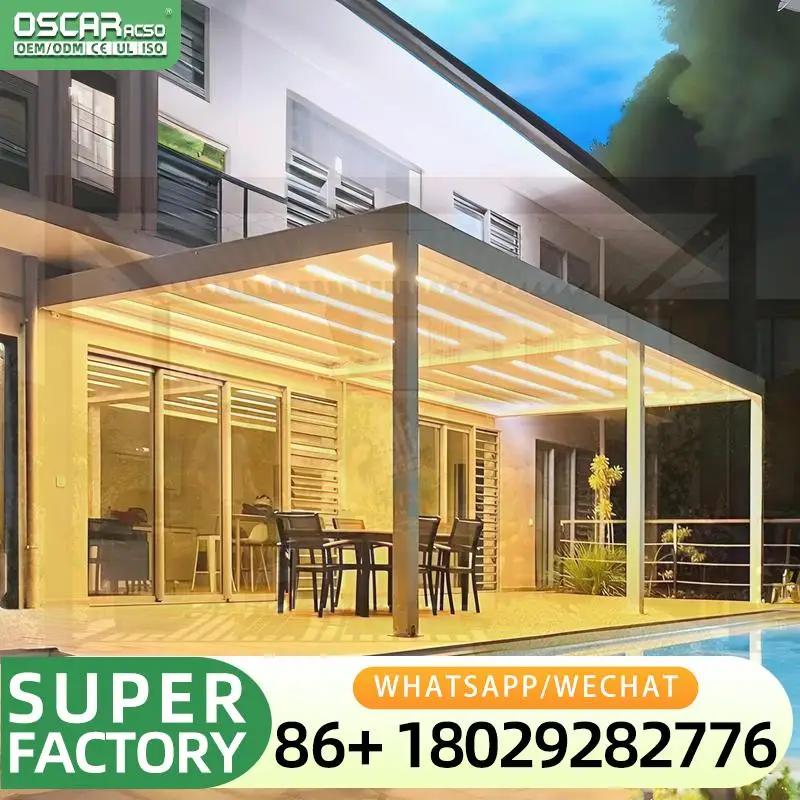 Outdoor Garden Foldable Bi fold Aluminum Canvas Pergola for Patio Backyard Party 3*4m Standard Size pergola