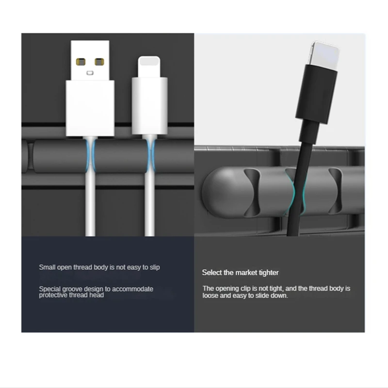 Datakabelopslag Desktopkabel Oplaadkabel Vast artefact Mobiele telefoon Nachtkastje Siliconen lijnkaart Headsethub