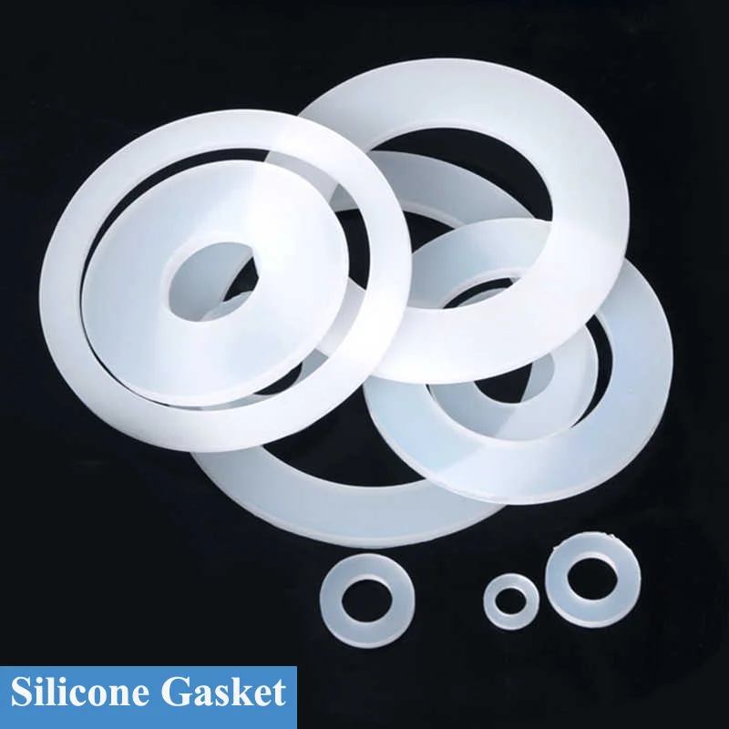 Silicone Rubber Gasket Round Flat Sealing Flange Washer Water Pipe Screw High Temperature Resistant Soft Waterproof Seal O Ring