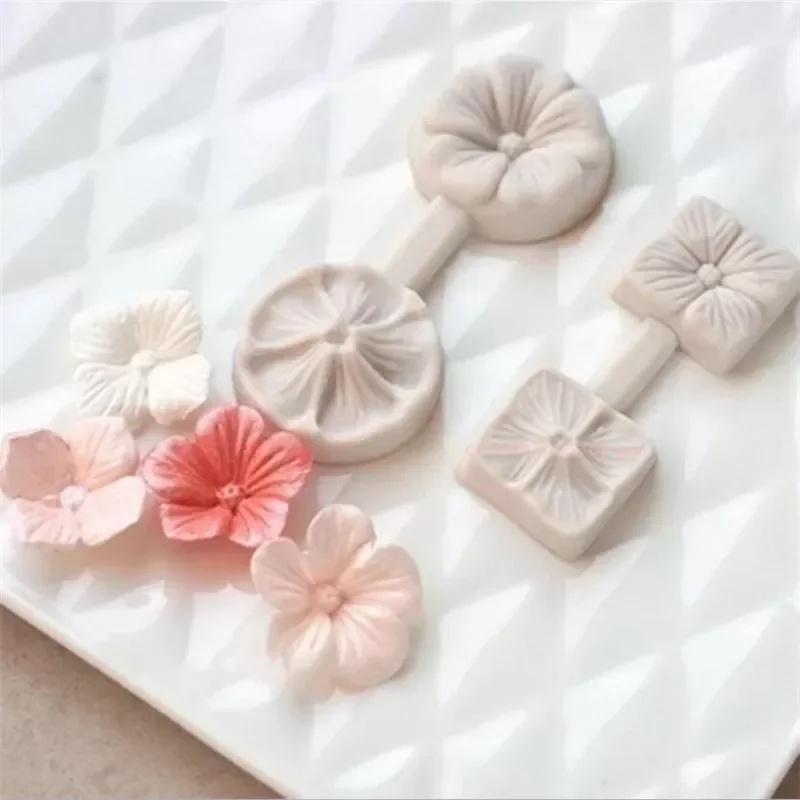 3D Five Petals Flower Silicone Mold Fondant Cake Decorating Tools Chocolate Confeitaria Baking Moulds Kitchen Accessories