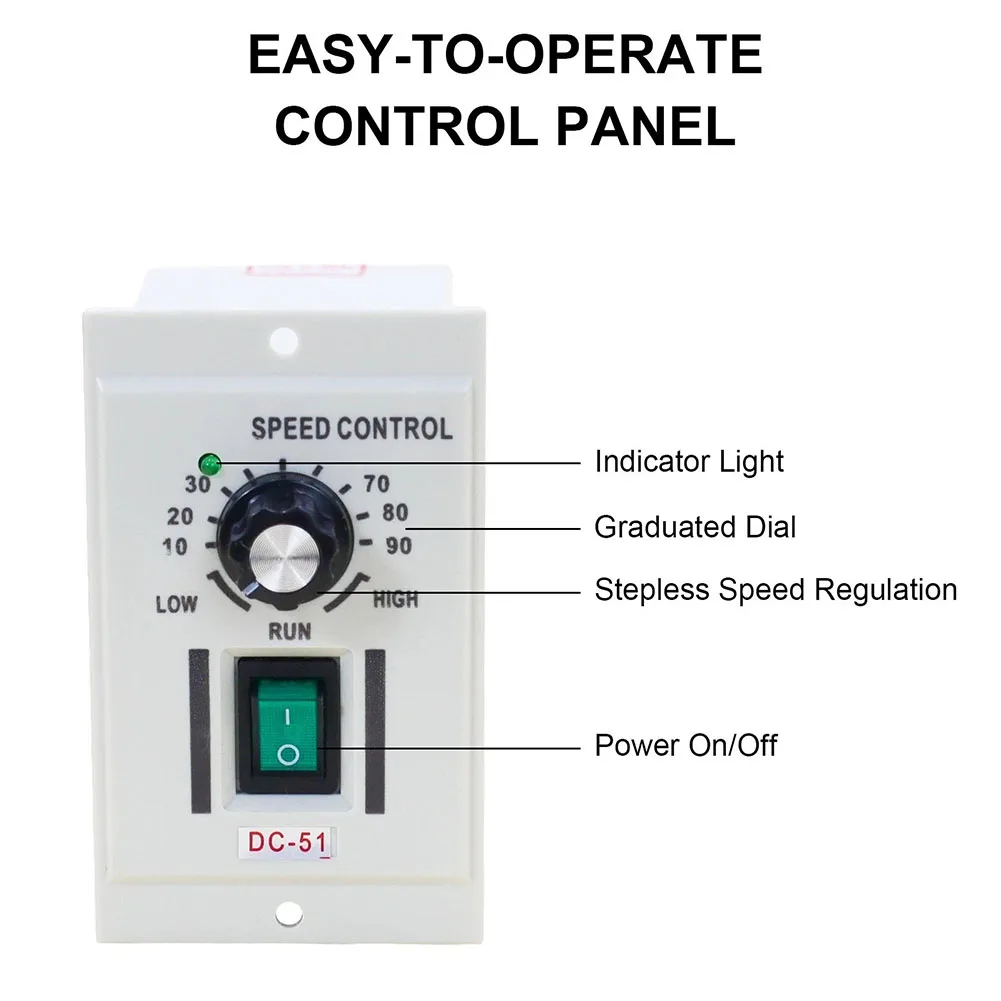 DC 0-90V Knob Motor Controller Variable Adjustable AC 110V Input For DC Motors With Power Less Than 400W Motor Controller