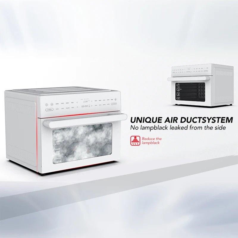 New Arrivals Oilfree Fryer 30L 1800W Smart Touch Screen Custom Oil Free Electric Air Fryer Glass Basket