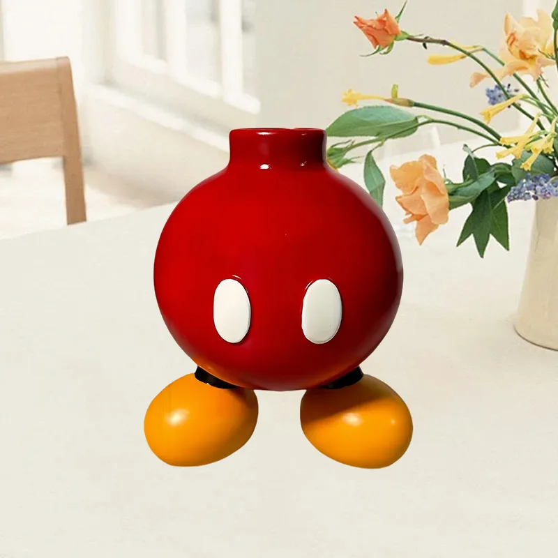 Anime Creative Decoration Black Mickey Vase Living Room Cartoon Desktop Sculpture Decoration Cute Gift view 3
