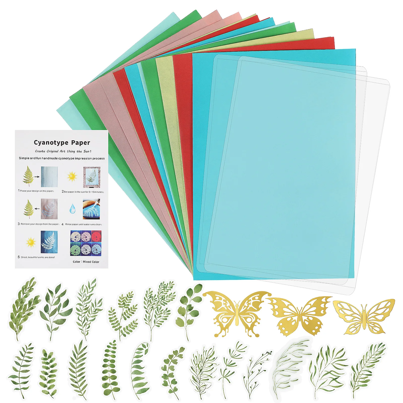 

Cyanotype DIY Printing Papers Material Sun Drawing Crafts Making Kit Nature Materials