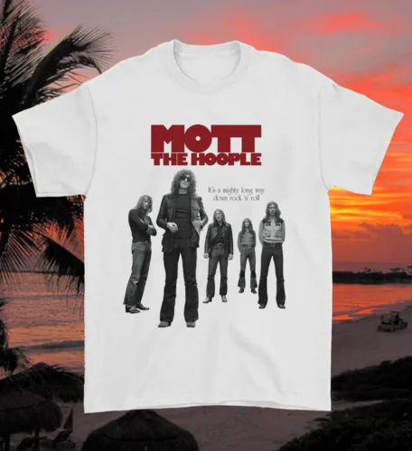 Mott the Hoople 2011 White Cotton Men T- Shirt Xmas Gift Size S to 3XL