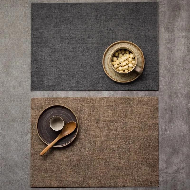 Nordic Style Double-Sided Non-Slip Heat Resistant Placemats Texture Table Mats for Dining Table Restaurant Kitchen Tableware Mat