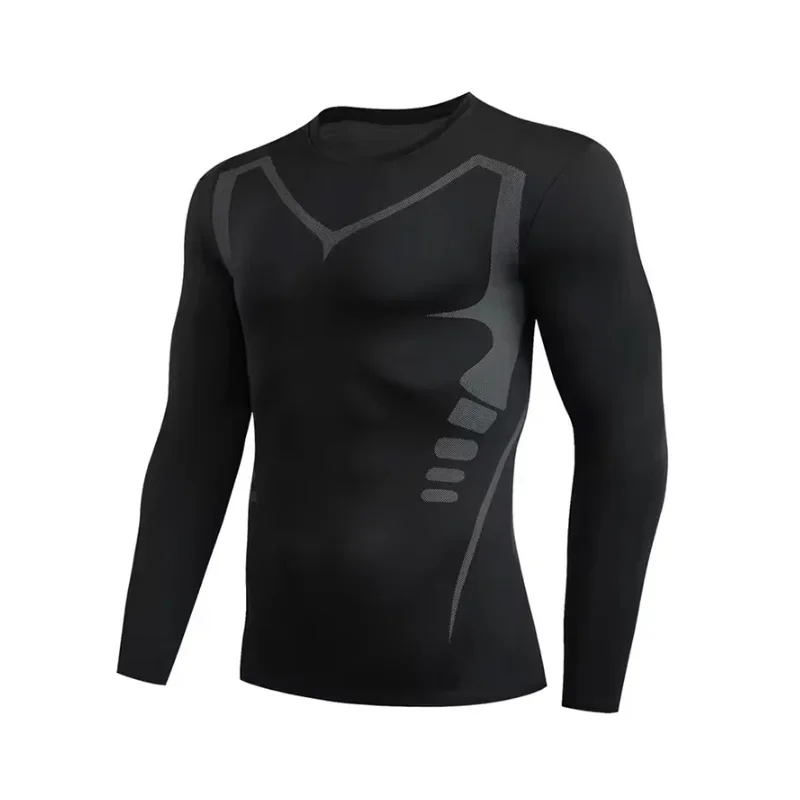 بدلة قاعدة للرجال، بدلة ضغط مناسبة للشكل، قماش مريح، سراويل ضيقة كاملة الطول وأعلى، رياضات خارجية #2