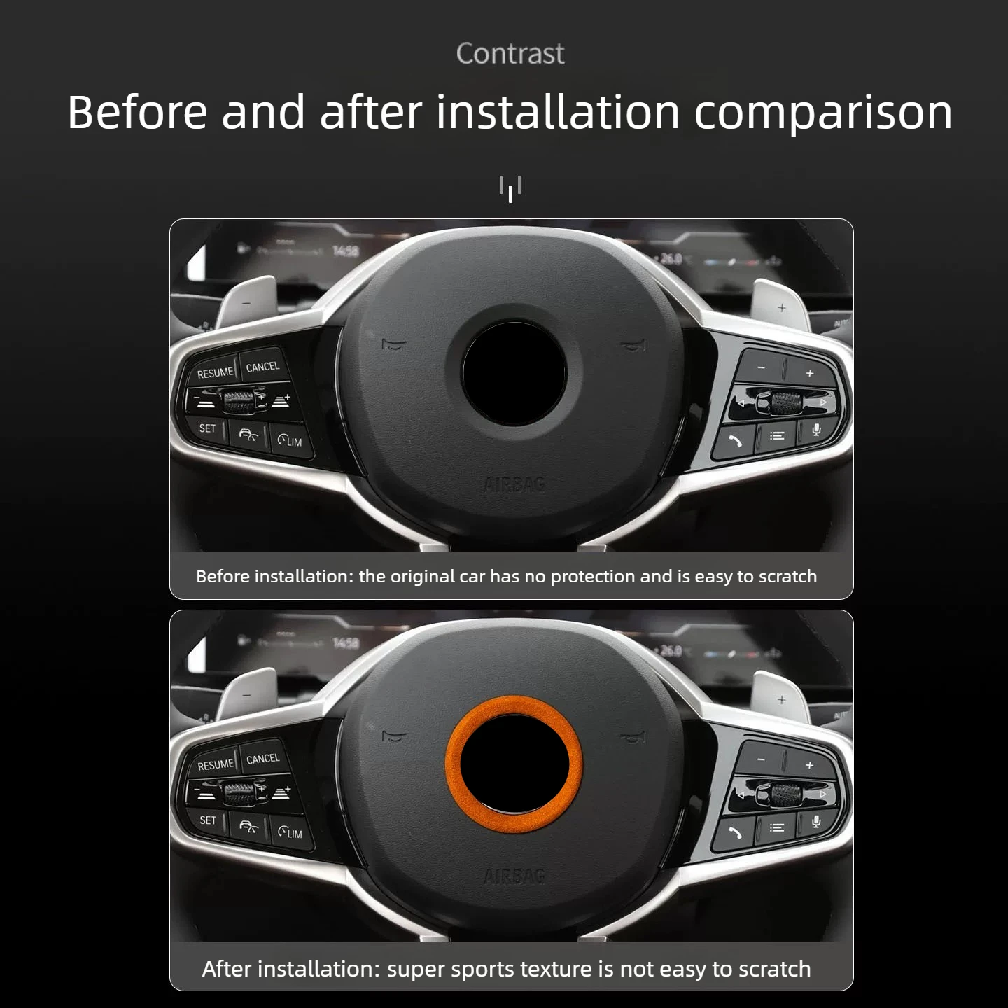For BMW 3 Series 5 Series 7 Series X1x3x5x7 Steering Wheel Bezel Decoration Flip Fur Car Decoration Modification