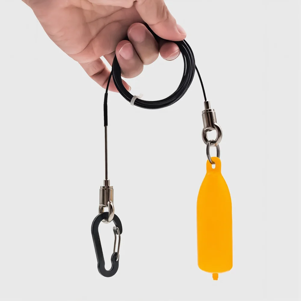 Fish Securing Tether For Angling With Stainless Steel Coated Cable Quick Release Clips Bright Floats Needles Storage Bag