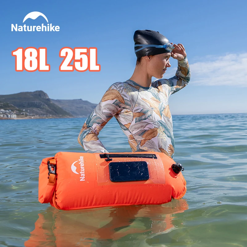 

Водонепроницаемый гермомешок Naturehike 18 л/25 л, надувной буй-поплавок из ПВХ, ультралегкий мешок для дрифтинга, для лодок и рафтинга
