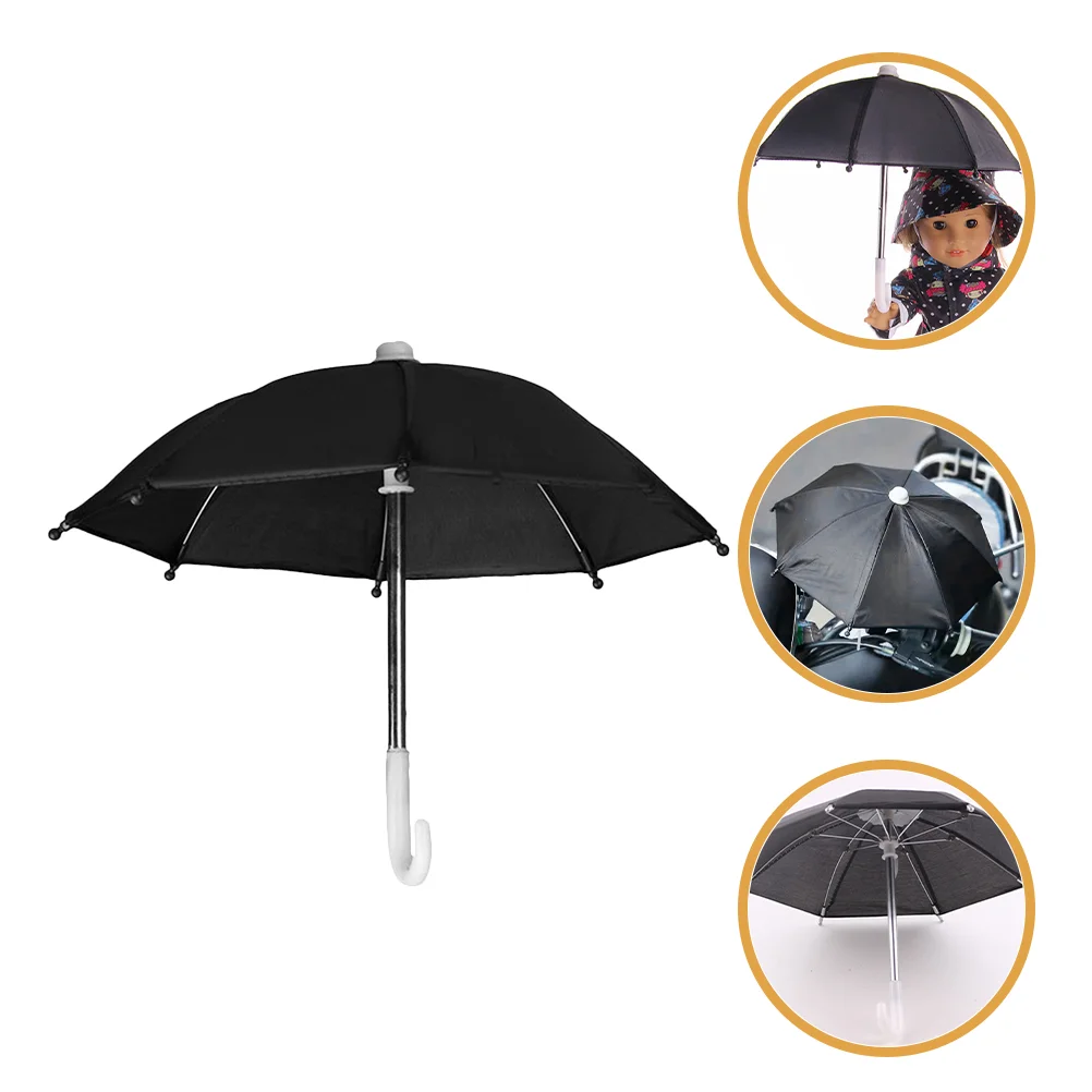 

3 Pcs Mini Umbrella Model House Miniature Decor Baby Toys Small Travel Play Metal Micro Scene Kids