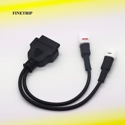 FINETRIP-escáner de código de error para motocicleta, accesorios para Yamaha de 3 pines y 4 pines a OBD2, Cable de diagnóstico para X-MAX N MT-125