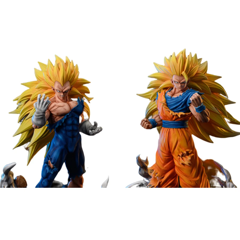 Figura de acción de Anime Kylin Dragon Ball Z, juguete de adorno, Vegeta, Bejita, Son Goku, Kakarotto, Super Saiyan 3, 1/6, 1/4