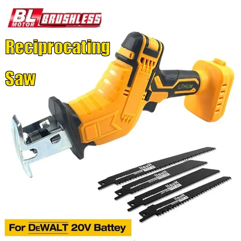 

Cordless Reciprocating Saw For Dewalt 18V 20V Battery Electric Cutting Saber Saw Wood Metal Pipe Cutting Power Tools（No Battery）