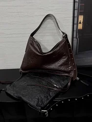 Black Fashion Tassels Genuine Leather Bag Women Bag\Handbag Real Leather Simple Female Tote Shoulder Commuter Bag Casual Bag Big